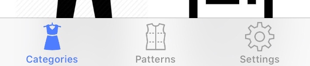 Sewing Pattern App - Sections