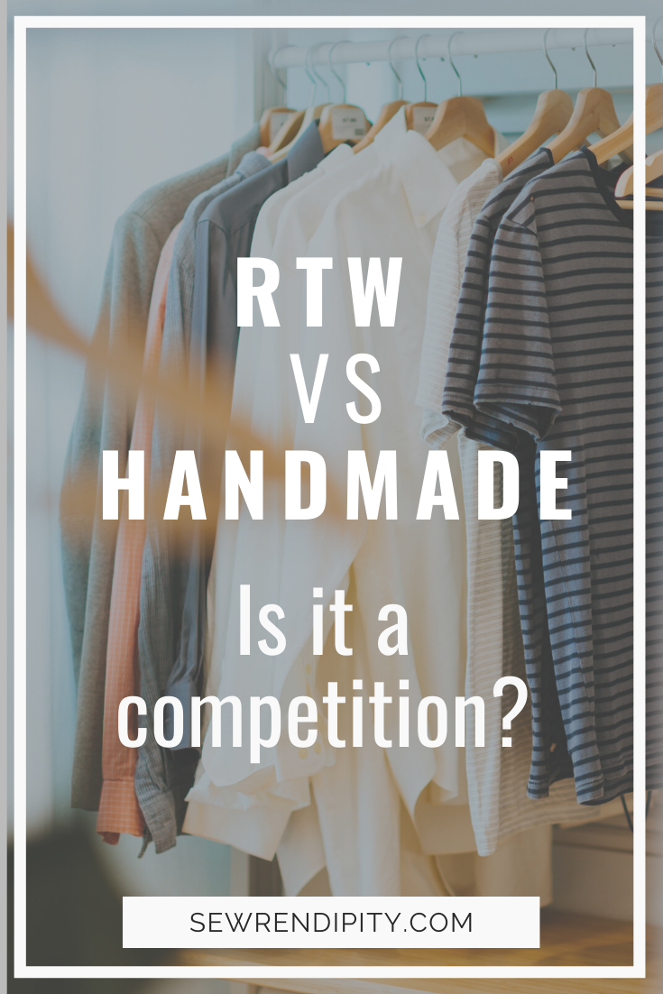 Is there a competition between our handmade and RTW wardrobe? Let's explore and debate!